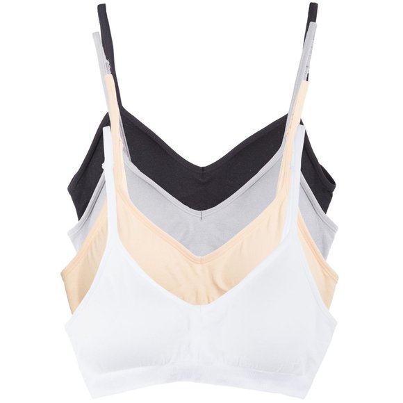4-Pack Demi Padded Bralette Adjustable Straps A3 Basics New NWB